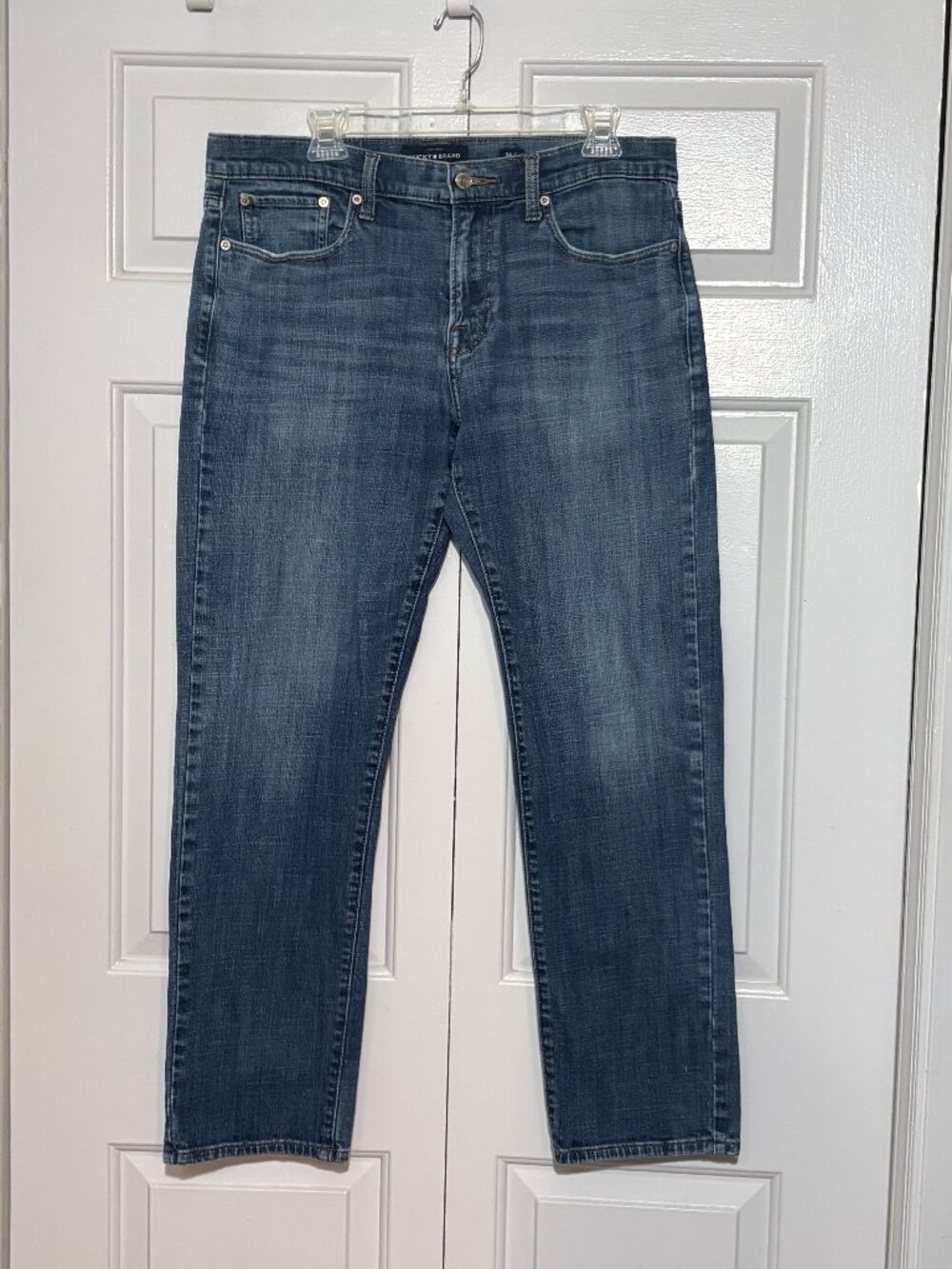 Rare Mens Lucky Brand 221 Straight Blue Jeans 34 X 32 Excellent Like New